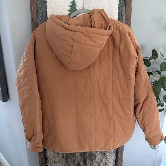 Tan Quilted Pullover Jacket viral tik tok packable puffer - Picture 3 of 3
